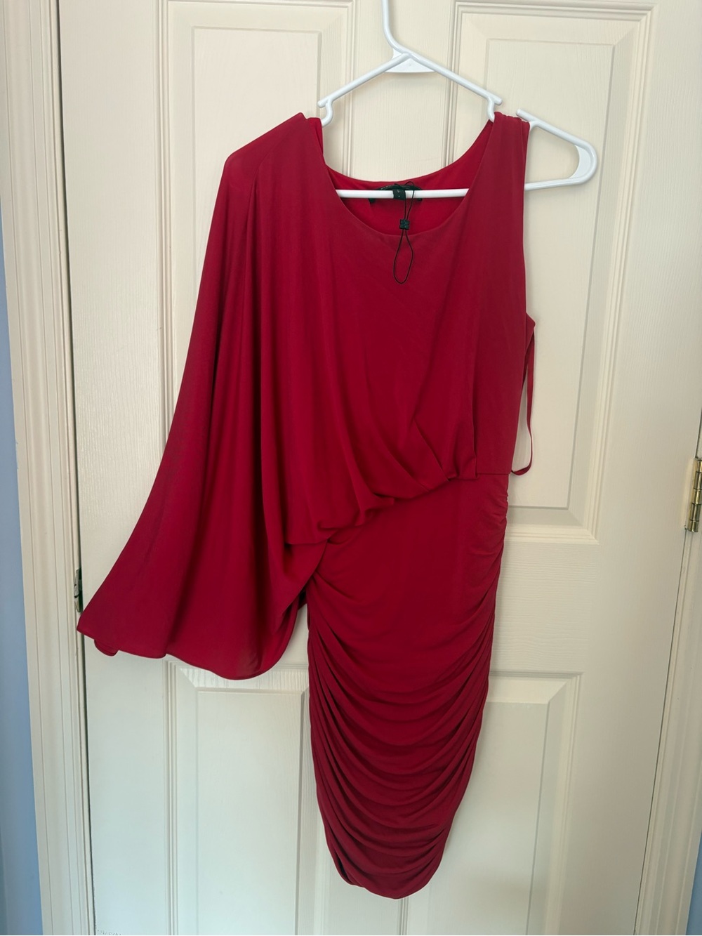 Bcbg Venus Red One-Shoulder Ruched Dress - Women